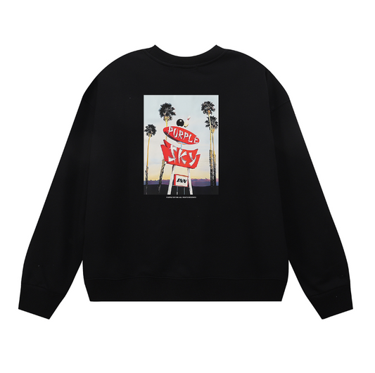 Lila Herren Langarm-T-Shirt Sweatshirt 1150