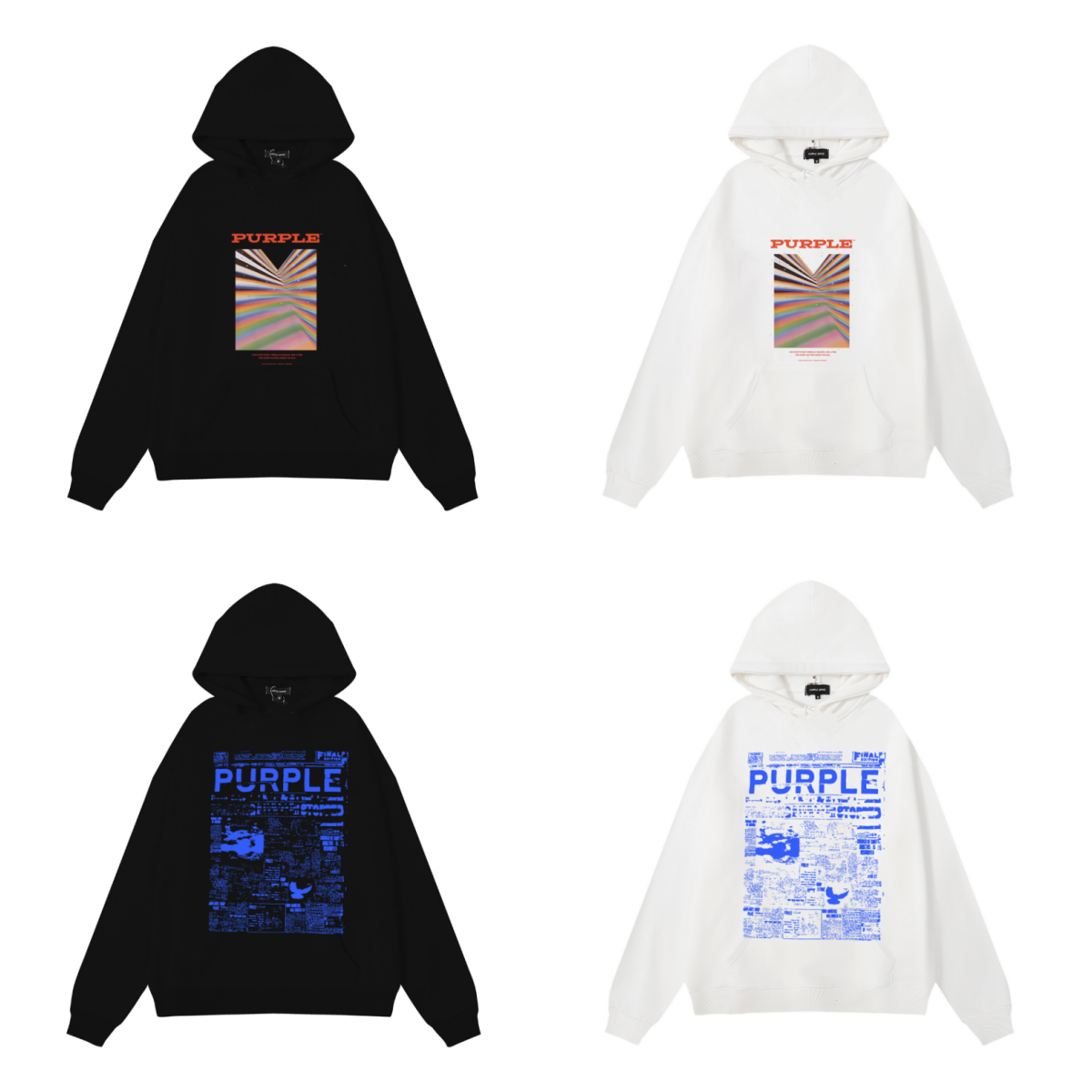 Lila Neuer Kapuzenpullover 987