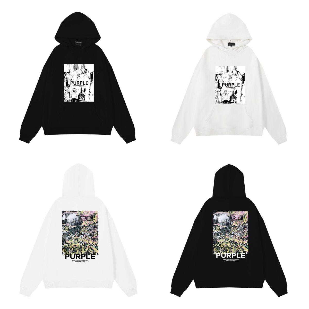 Nouveau sweat à capuche violet 993