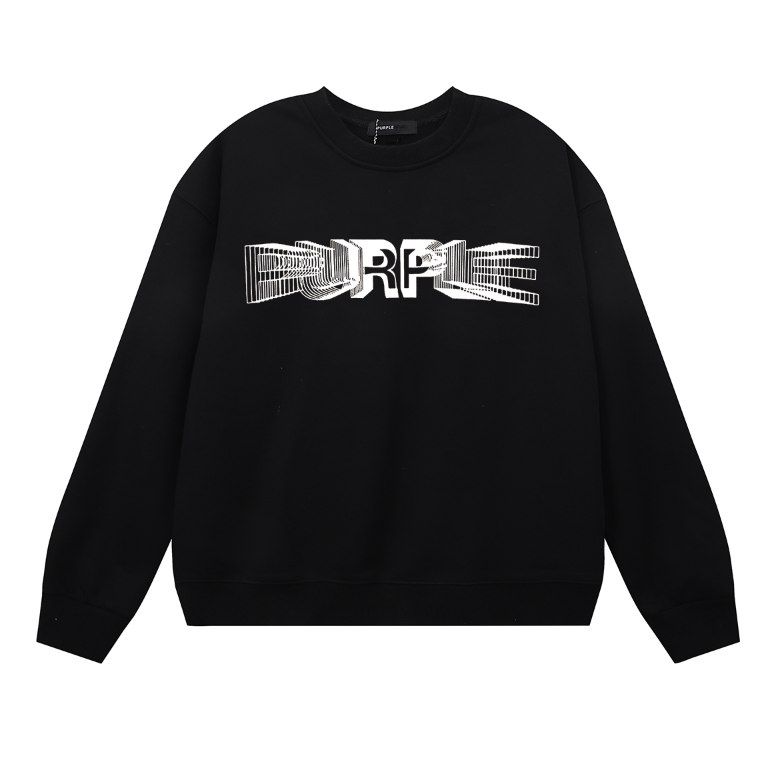 Sweat-shirt T-shirt à manches longues pour hommes violet 1141