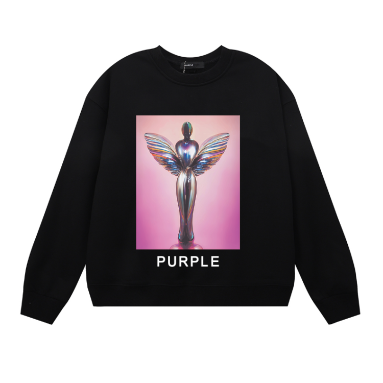 Lila Langarm-T-Shirt Sweatshirt für Herren 1120