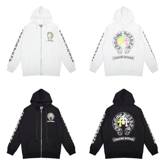 Chrome Hearts Kapuzenpullover mit Reißverschluss K5012