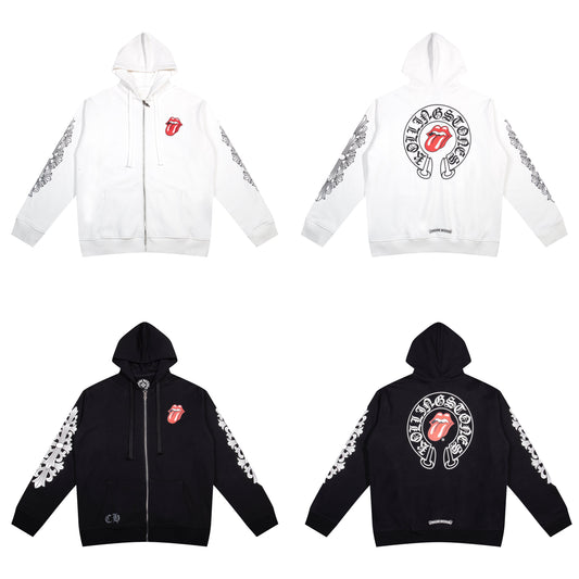 Sweat à capuche zippé Chrome Hearts K4