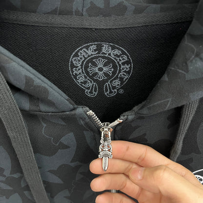 Sweat à capuche zippé Chrome Hearts K5028