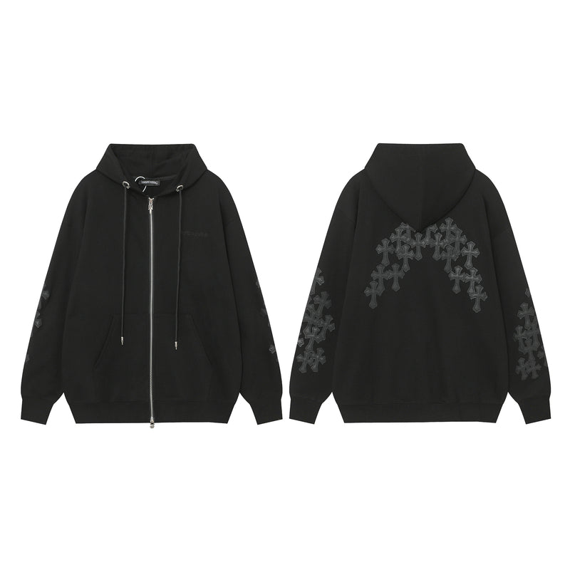 Sweat à capuche zippé Chrome Hearts