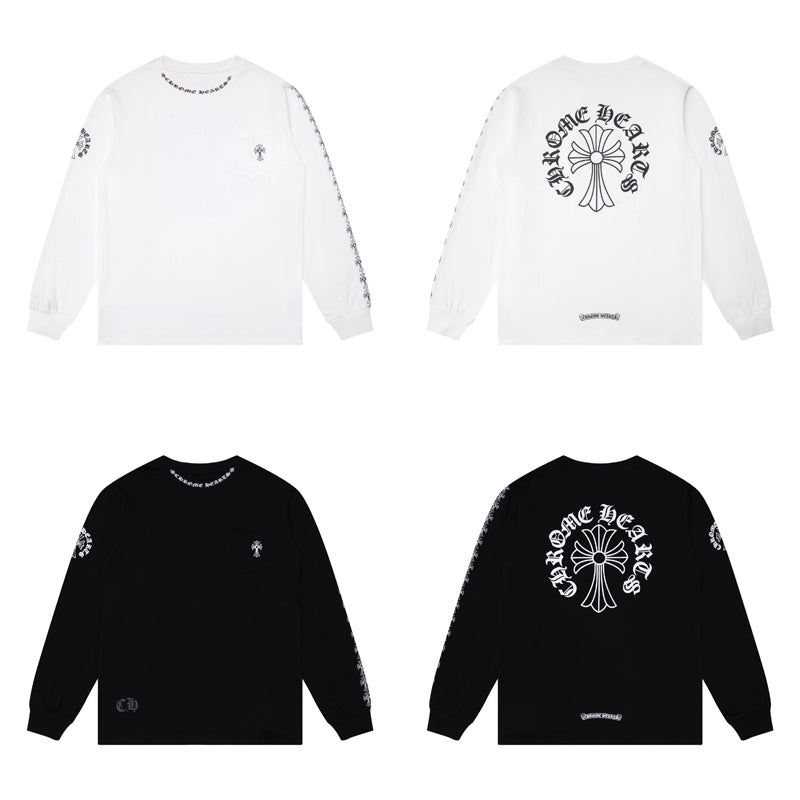 Chrome Hearts Herren Langarm-T-Shirt Sweatshirt K9010