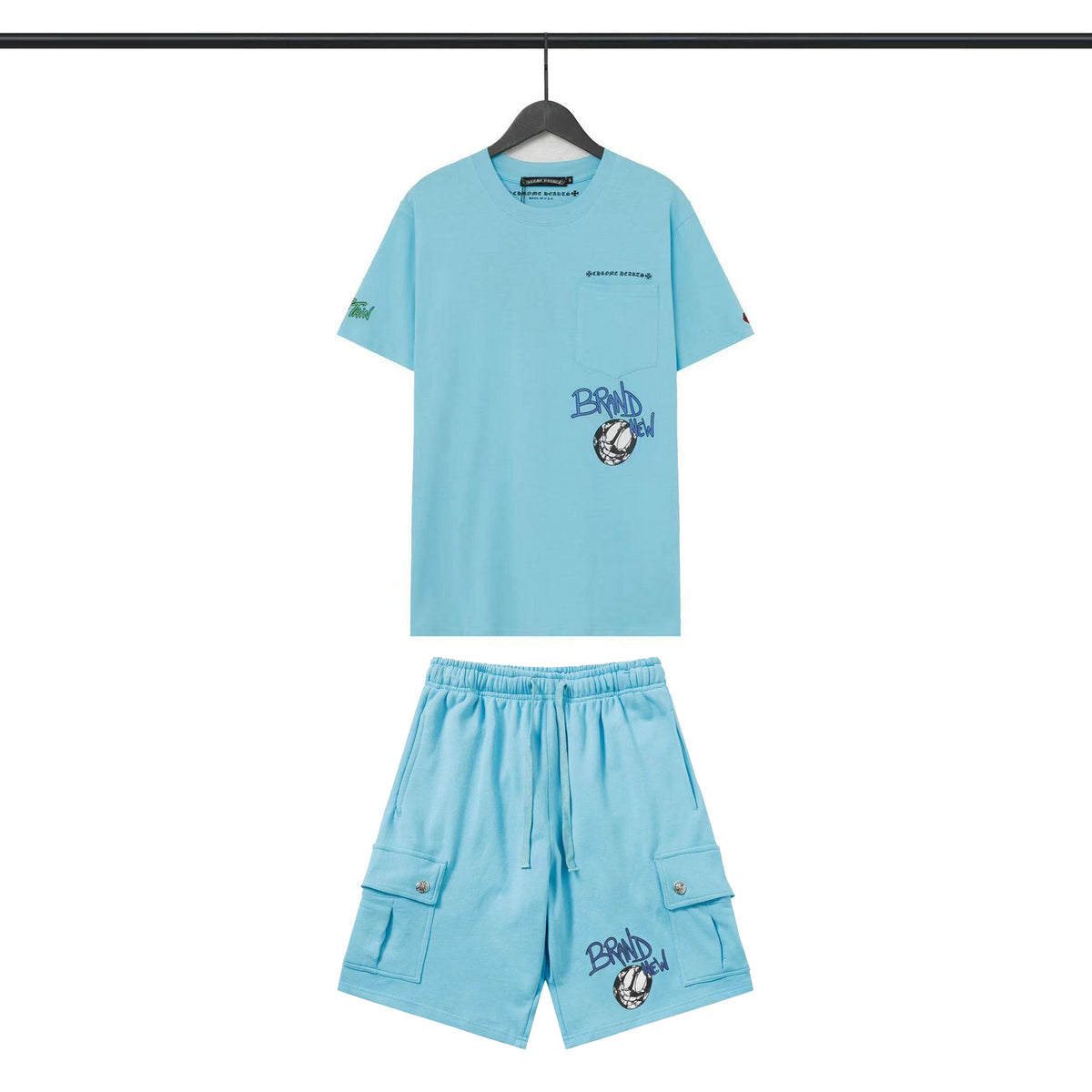 Ensemble short et t-shirt Chrome Hearts