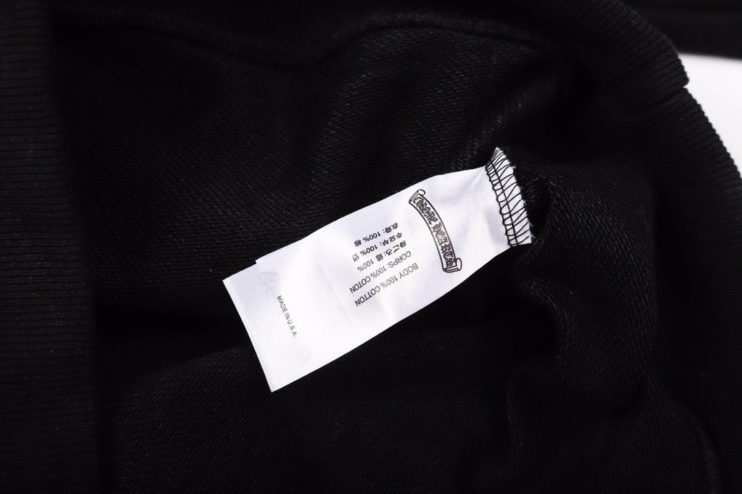 Chrome Hearts Hoodie - Schwarzes Streetstyle besticktes Sweatshirt 851