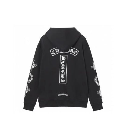 Chrome Hearts Hoodie - Schwarzes Streetstyle besticktes Sweatshirt 851