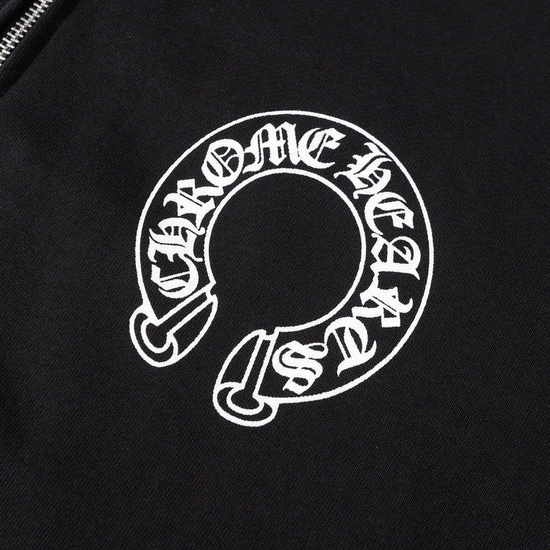 Chrome Hearts Hoodie - Schwarzes Streetstyle besticktes Sweatshirt 851
