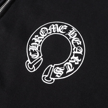 Chrome Hearts Hoodie - Schwarzes Streetstyle besticktes Sweatshirt 851