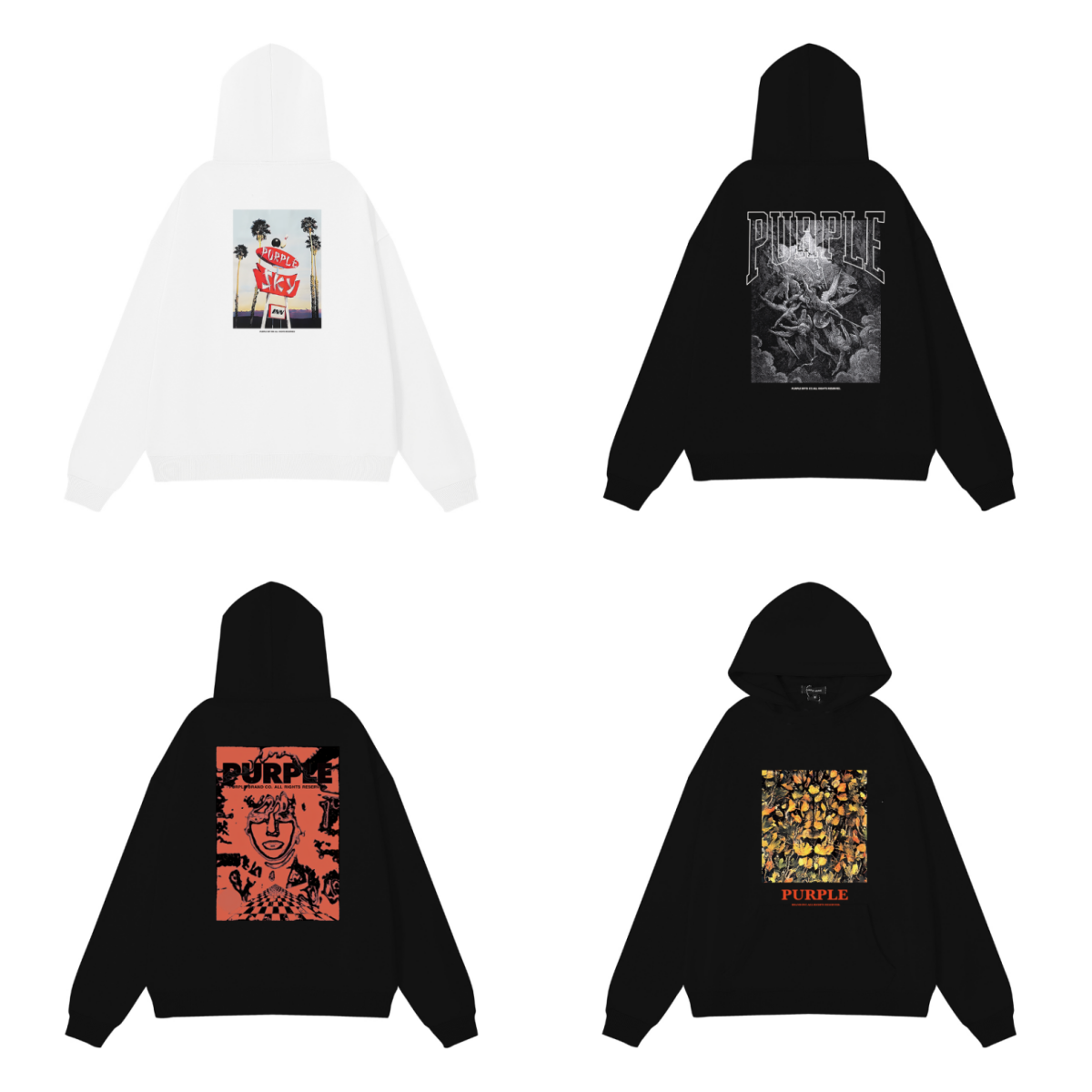 Lila neuer Kapuzenpulli 998