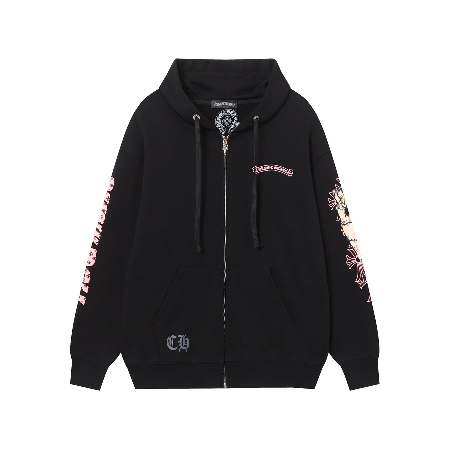 Chrome Hearts Kapuzenjacke mit Reißverschluss 9821