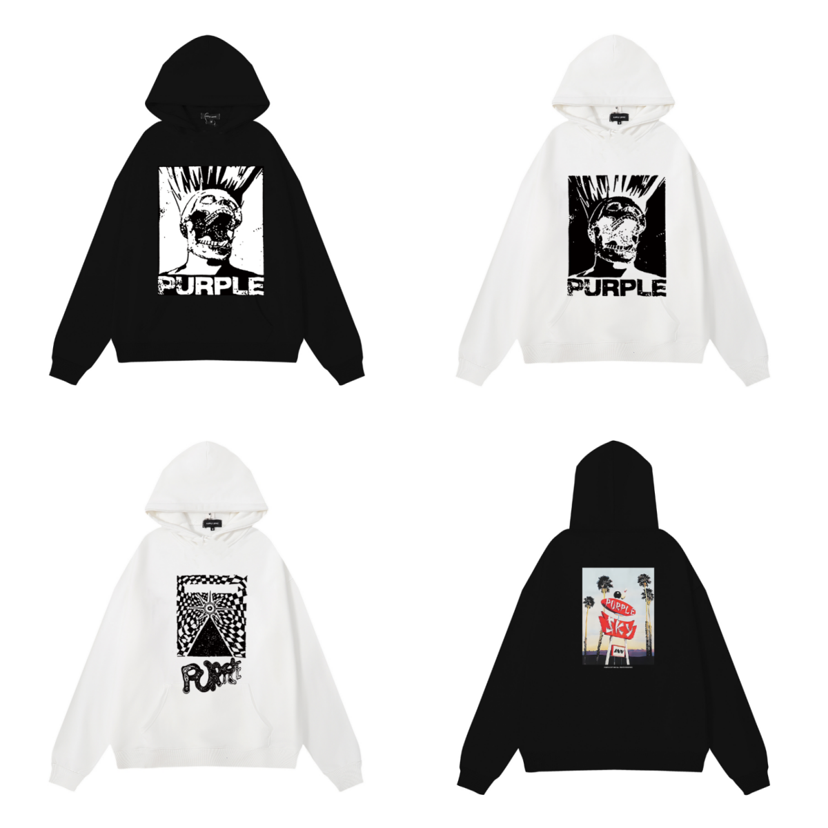 Nouveau sweat à capuche violet 996