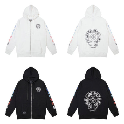 Sweat à capuche zippé Chrome Hearts K5011