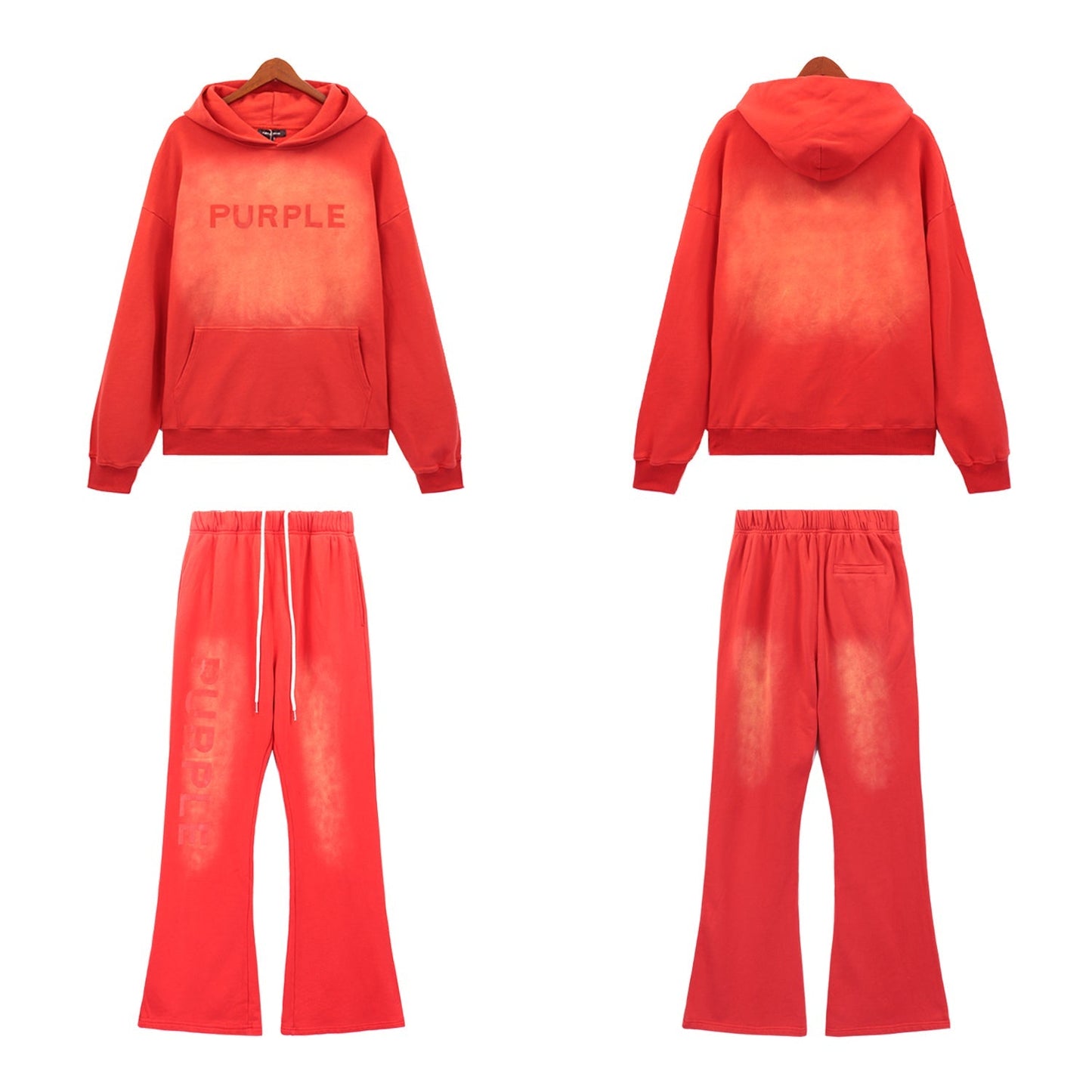 Lila Neuer Hoodie-Anzug 5965