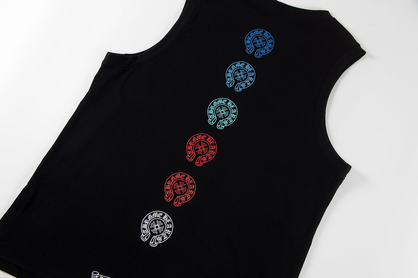 T-shirt débardeur imprimé fer à cheval arc-en-ciel Chrome Hearts P60