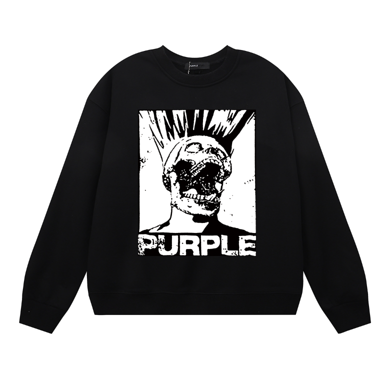 Lila Herren Langarm-T-Shirt Sweatshirt 1144