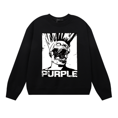 Lila Herren Langarm-T-Shirt Sweatshirt 1144