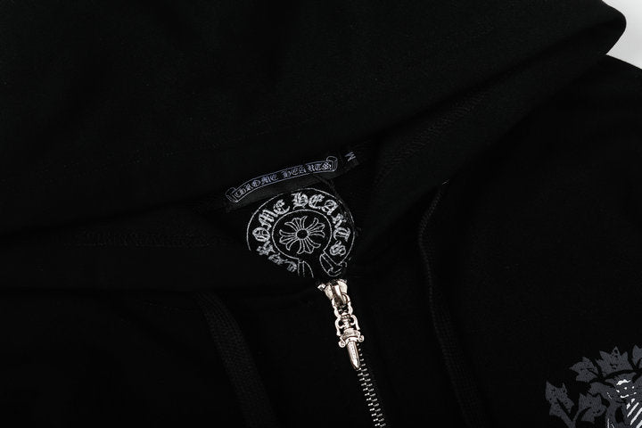 Sweat à capuche zippé Chrome Hearts M8509