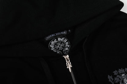 Sweat à capuche zippé Chrome Hearts M8509