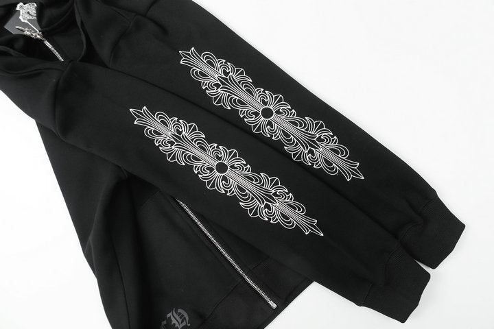 Sweat à capuche zippé Chrome Hearts M8515