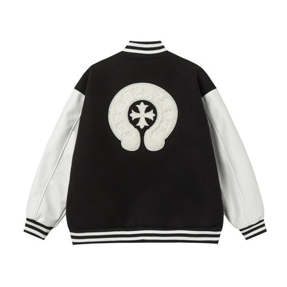 Chrome Hearts Varsity Jacket - Schwarz Weiß Gotische Baseballjacke 2206