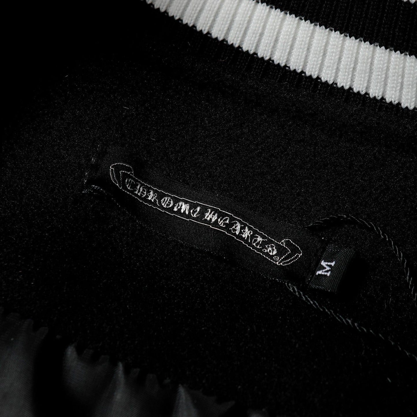 Chrome Hearts Layered Cross Varsity Jacket – Schwarz Weiß Street Style Oberbekleidung 2208