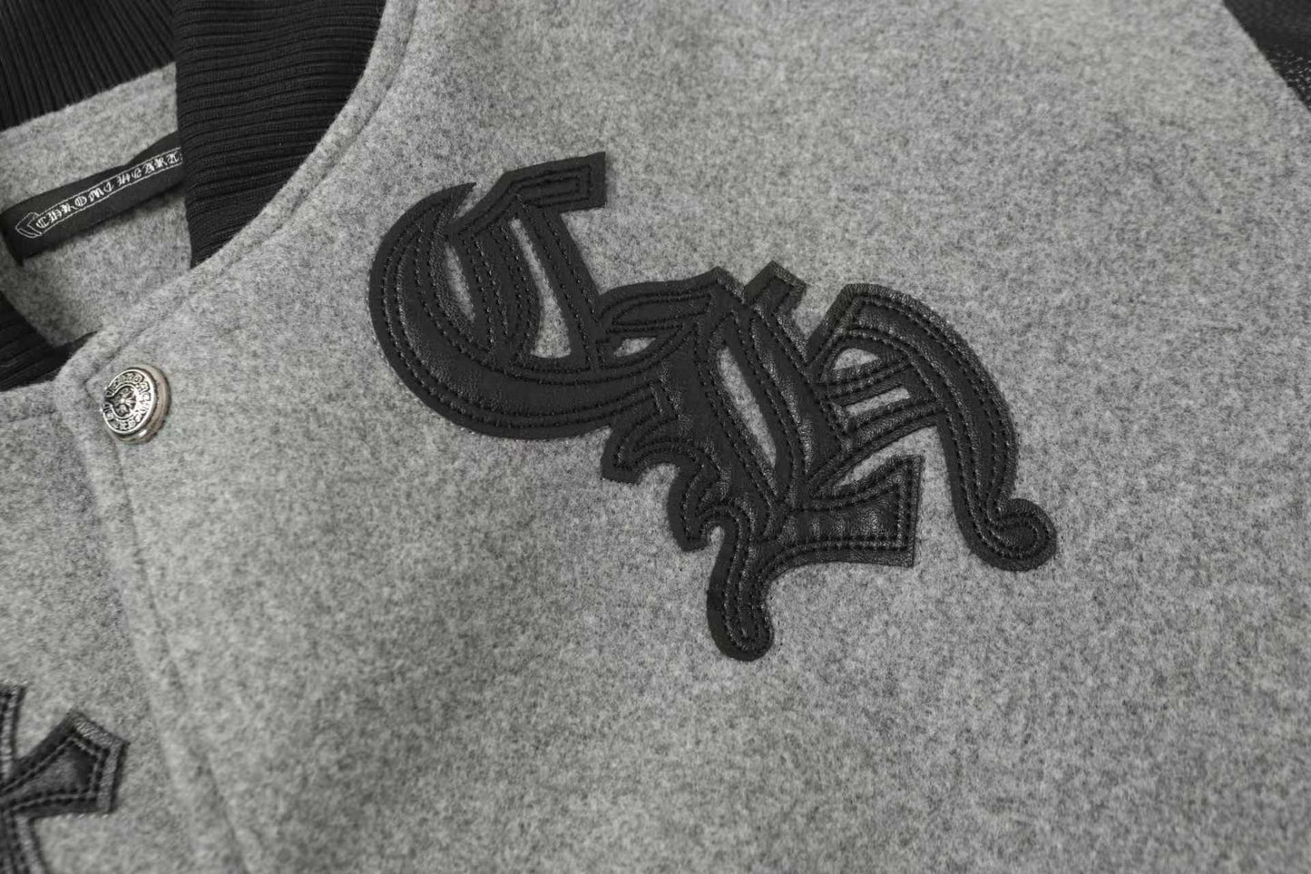 Blouson teddy Chrome Hearts Multi Cross - Veste urbaine gris noir 2215