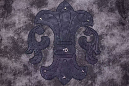 Chrome Hearts Fleur-de-lis Patch Varsity Jacke - Grau Tie-dye Oberbekleidung A5588