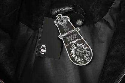Chrome Hearts Hufeisenkreuz-Jacke - Schwarz Street Bestickter Mantel 8800