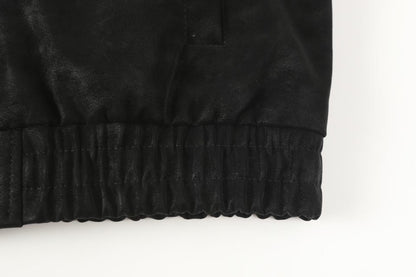 Chrome Hearts Hufeisenkreuz-Jacke - Schwarz Street Bestickter Mantel 8800