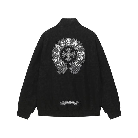 Chrome Hearts Horseshoe Cross Jacket - Manteau brodé noir Street 8800