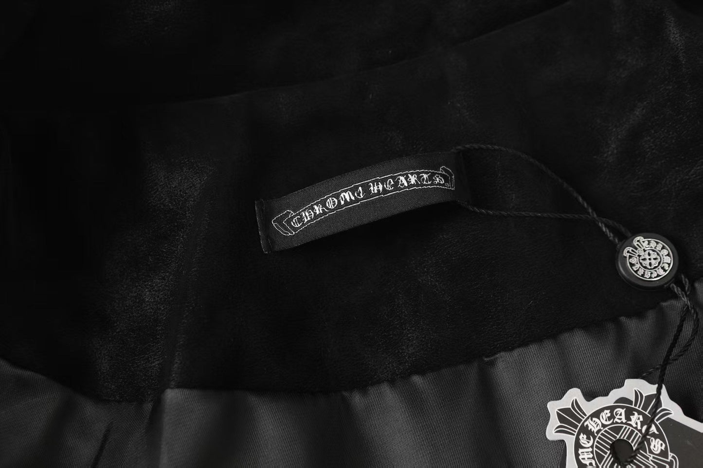 Chrome Hearts Hufeisenkreuz-Jacke - Schwarz Street Bestickter Mantel 8800
