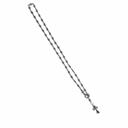 Chrome Hearts KREUZ- UND BABYFAT-ANHÄNGER MIT TINY E CH PLUS KETTE MIT KREIDESTEINEN