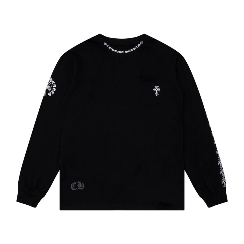 Chrome Hearts Herren Langarm-T-Shirt Sweatshirt K9010