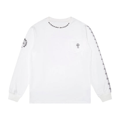 Chrome Hearts Herren Langarm-T-Shirt Sweatshirt K9010