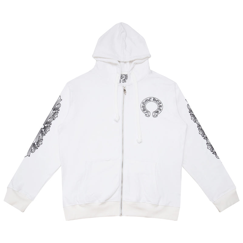 Sweat à capuche zippé Chrome Hearts K5001
