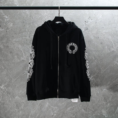 Sweat à capuche zippé Chrome Hearts K5001