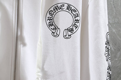 Sweat à capuche zippé Chrome Hearts K5001