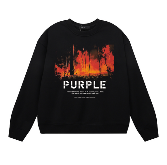 Lila Langarm-T-Shirt Sweatshirt für Herren 1155