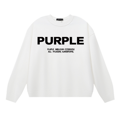 Lila Herren Langarm-T-Shirt Sweatshirt 1142