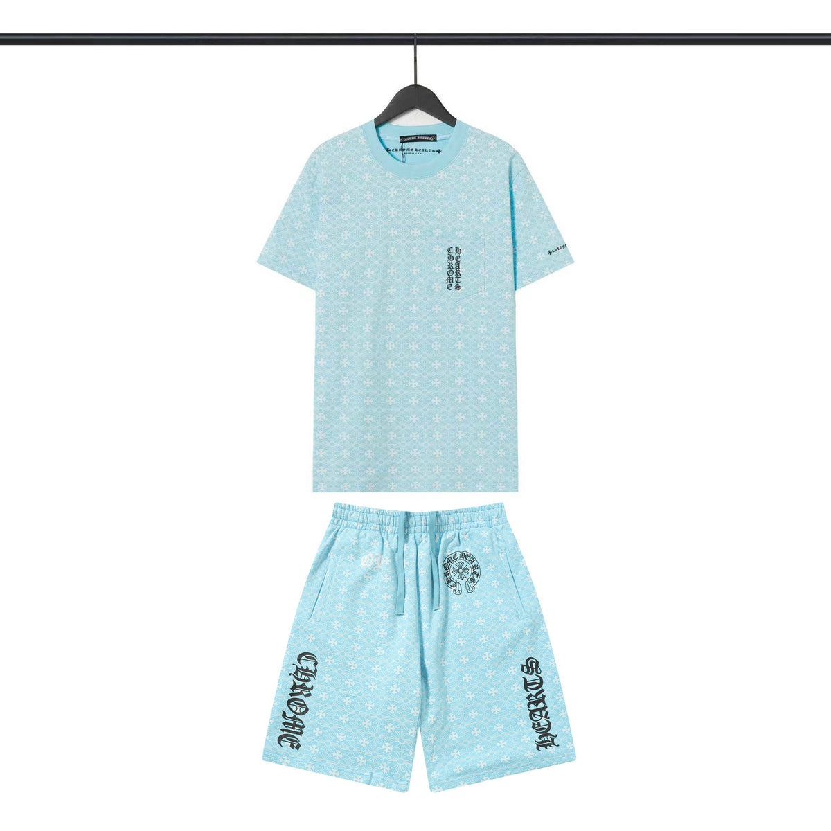 Ensemble short et t-shirt Chrome Hearts