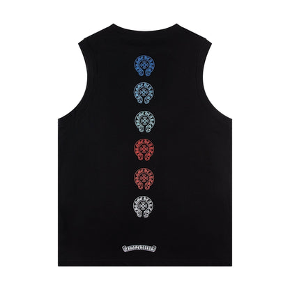 T-shirt débardeur imprimé fer à cheval arc-en-ciel Chrome Hearts P60