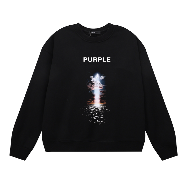 Lila Herren Langarmshirt Sweatshirt 1139