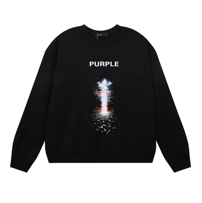 Lila Herren Langarmshirt Sweatshirt 1139