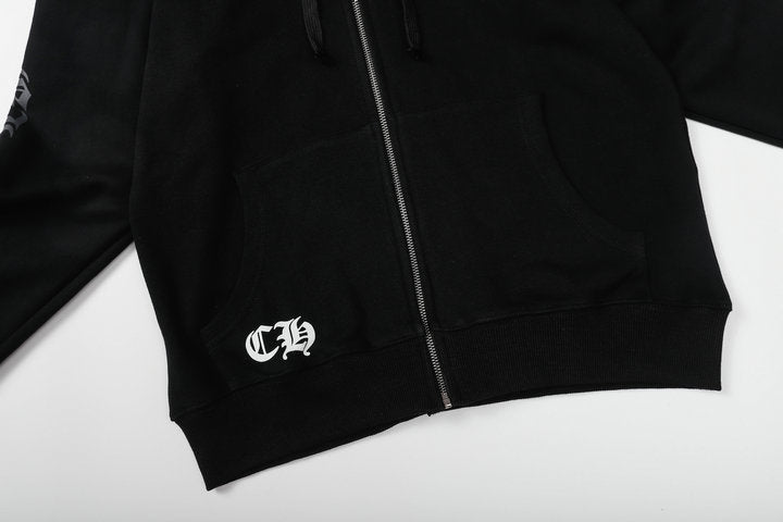 Sweat à capuche zippé Chrome Hearts M8509
