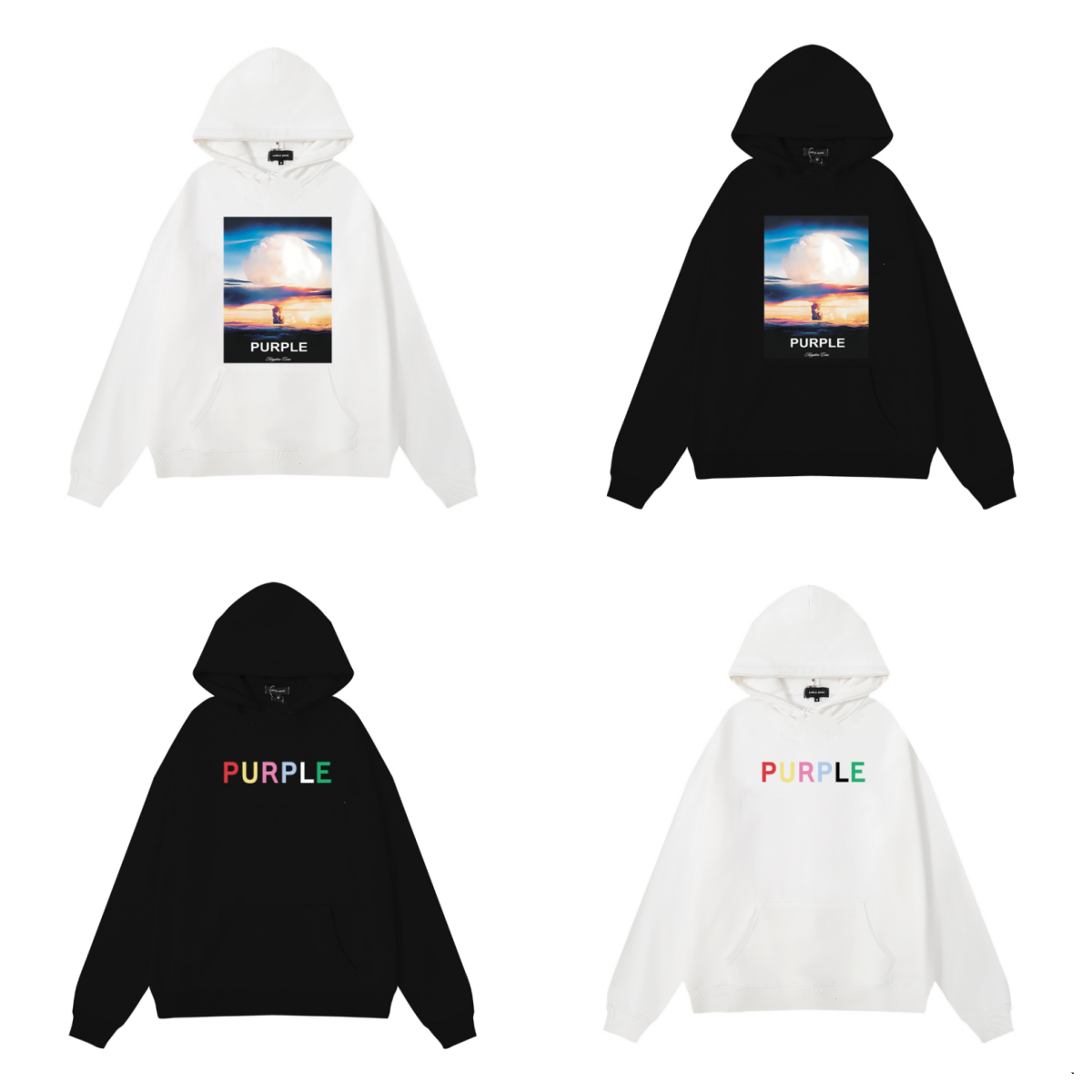 Nouveau sweat à capuche violet 983