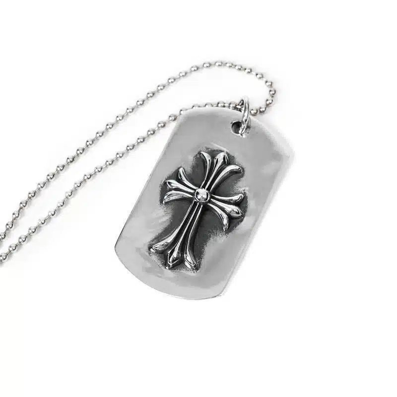 Chrome Hearts TINY CH CROSS CUTOUT PLAQUE MILITAIRE