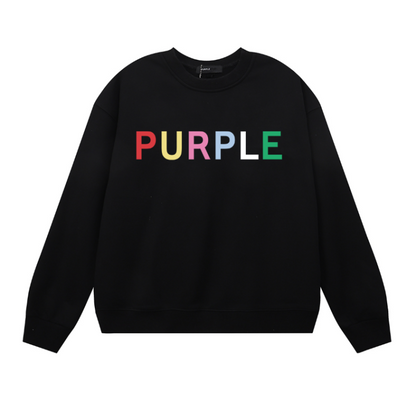 Lila Langarm-T-Shirt Sweatshirt für Herren 1125